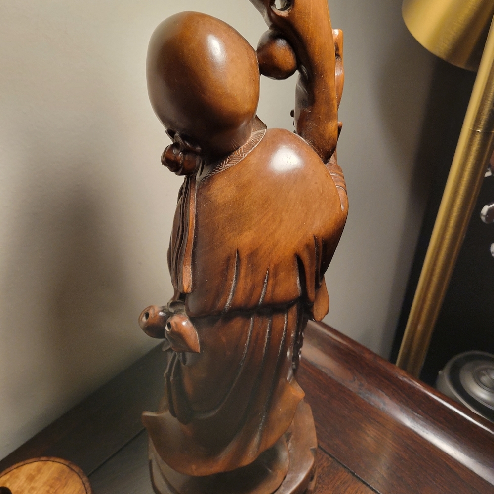 Carved Shoulao, God of Longevity - Picture 5 of 7